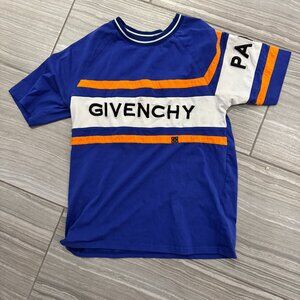 Givenchy paris blue white tshirt orange XL